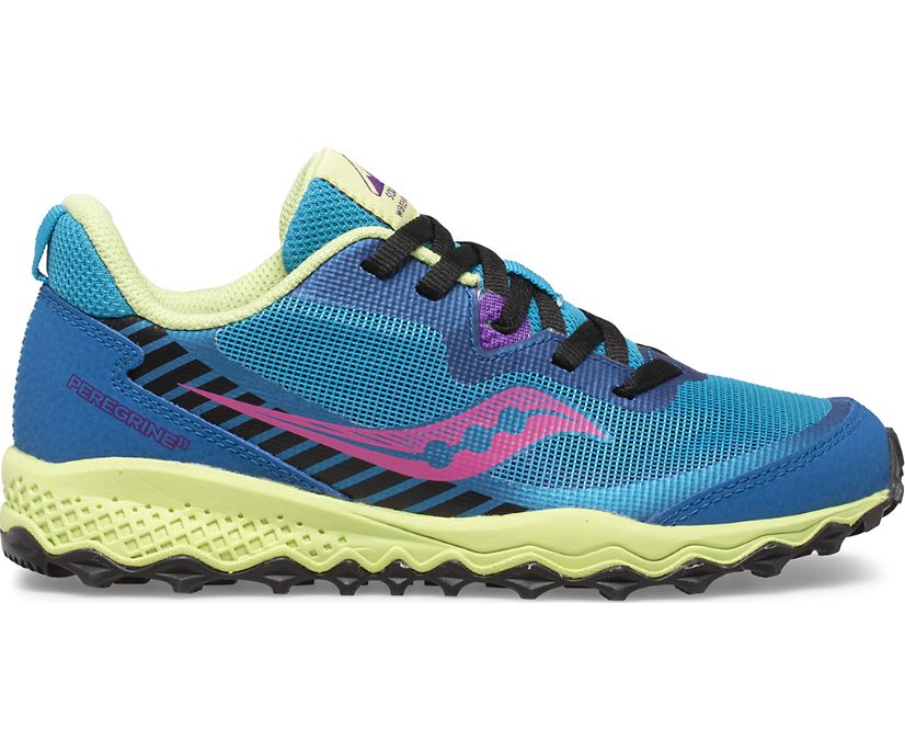 Gyerek Saucony Peregrine 11 Shield Tornacipő Sötétkék Rózsaszín Világos Zöld | HU 960EBC